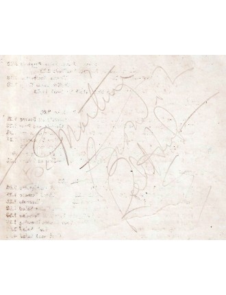 autographe ROCK HUDSON - Menu original du restaurant VOISIN (New York), daté du 11 octobre 1962 — signé par Rock Hudson au verso