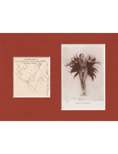 autographe rare, magnifique et généreux : “Votre Joséphine Baker 1964”
