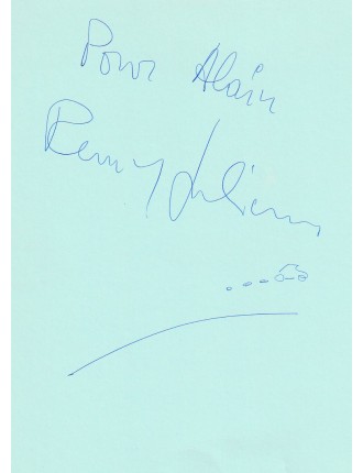 Rare autographe et dessin de voiture du célèbre cascadeur Rémy Julienne !