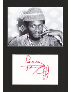 Jimmy Cliff — Autographe original sur bristol (Nice, 24 juillet 2002)
