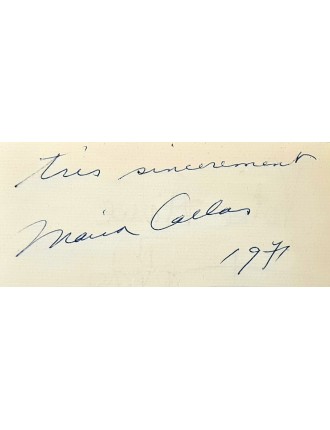 autographe maria callas à vendre