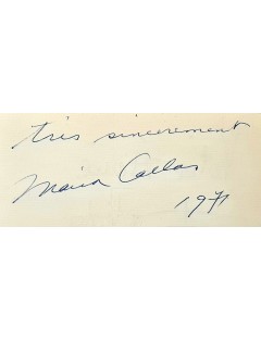 autographe maria callas à vendre