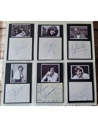 autographe jean ferrat maxime leforestier adamo jean-Jacques debout william sheller georgette lemaire