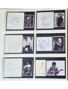 autographe enrico macias yves simon ginette reno eddy mitchell richard anthony jean-Luc lahaye