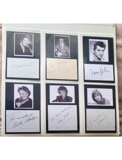 autographe charles trénet marcel zanini daniel gélin marthe villalonga rosy varte veronique jannot