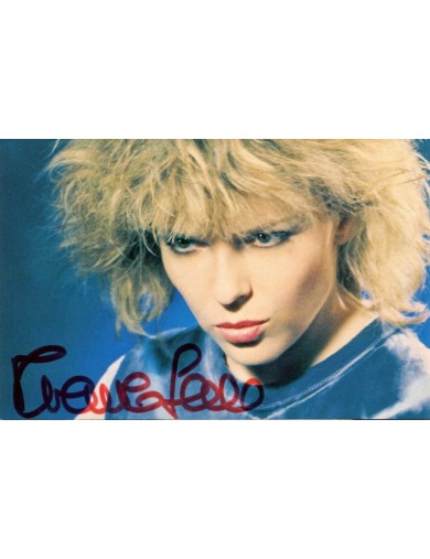 Autographe de France Gall signé en 2004 sur carte promotionnelle des disques APACHE