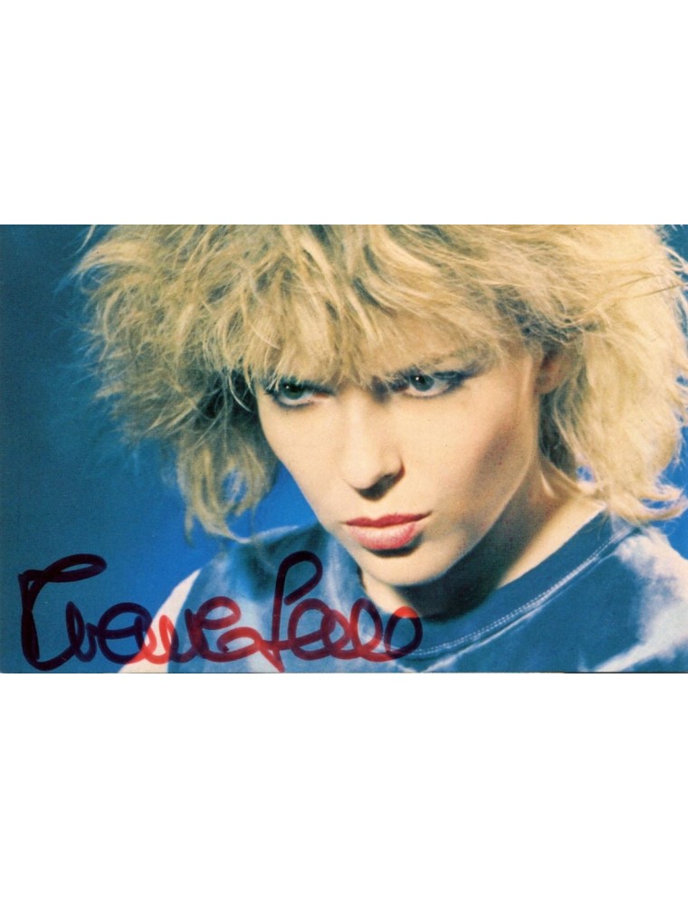 Autographe de France Gall signé en 2004 sur carte promotionnelle des disques APACHE