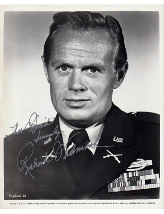 AUTOGRAPHE DE Richard Widmark – Tirage photographique original signé – Time Limit (1957) – 20 × 25 cm