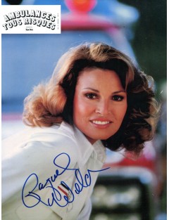 autographe Raquel Welch – Photographie d’exploitation signée – env. 20 × 27 cm – années 1980 – provenance Michel Clare