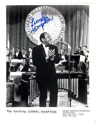 autographe de  Lionel HAMPTON (1908-2002)