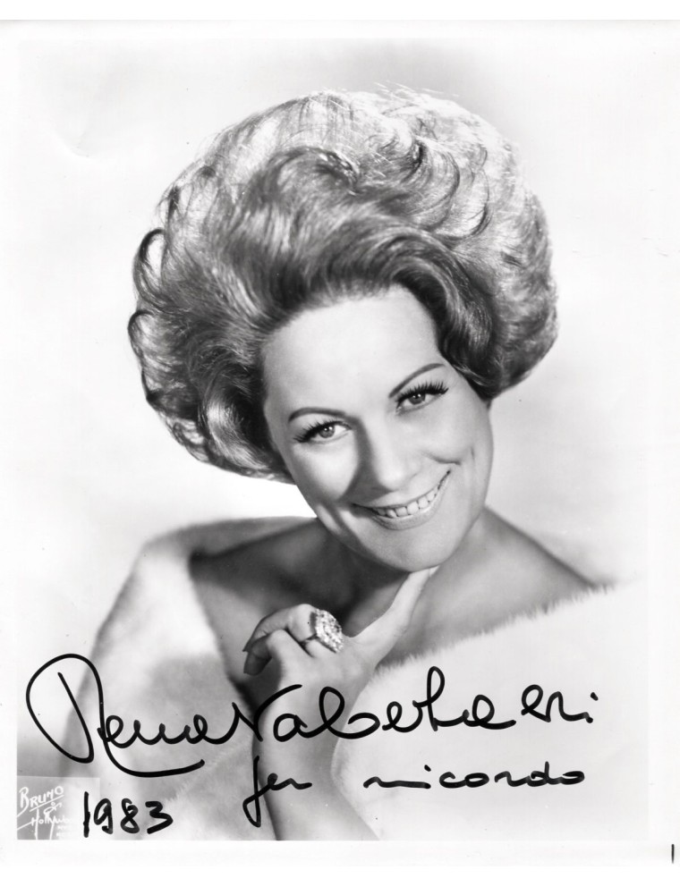 autographe de Renata Tebaldi – Tirage argentique original signé par la Diva (1983)