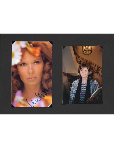 Autographe de Léa Massari + photo originale Cannes 1993 Hôtel Carlton