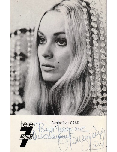 autographe de Geneviève Grad – Photographie dédicacée et signée (10 x 15 cm)