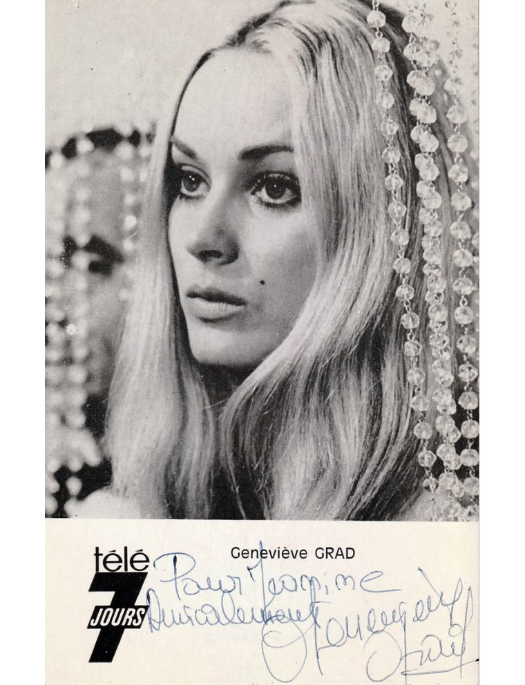 autographe de Geneviève Grad – Photographie dédicacée et signée (10 x 15 cm)