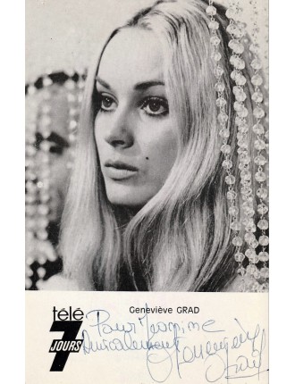 autographe de Geneviève Grad – Photographie dédicacée et signée (10 x 15 cm)
