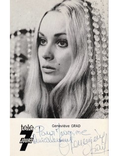 autographe de Geneviève Grad – Photographie dédicacée et signée (10 x 15 cm)