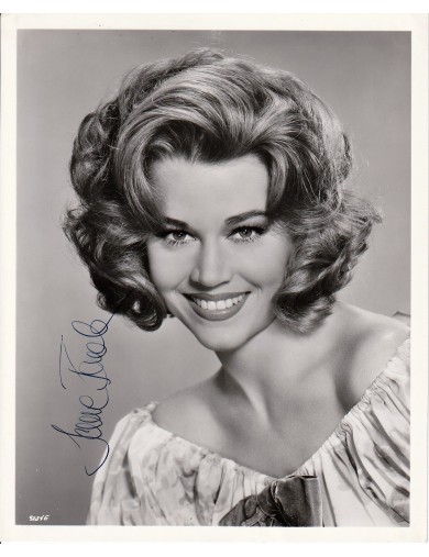 Autographe JANE FONDA Photographie originale argentique signée – Années 1960