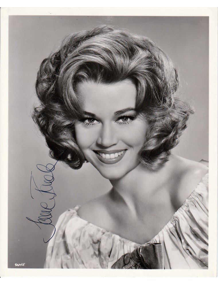 Autographe JANE FONDA Photographie originale argentique signée – Années 1960