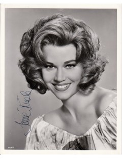 Autographe JANE FONDA Photographie originale argentique signée – Années 1960