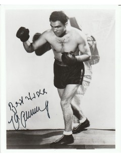 Max Schmeling Autographe – Photo Signée Boxe Heavyweight Années 80