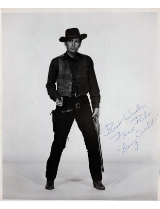 Autographe de Fess Parker - Photographie de production originale 20 x 25 cm env. signée – Années 1960