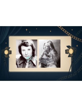 AUTOGRAPHES JOHNNY HALLYDAY & SYLVIE VARTAN