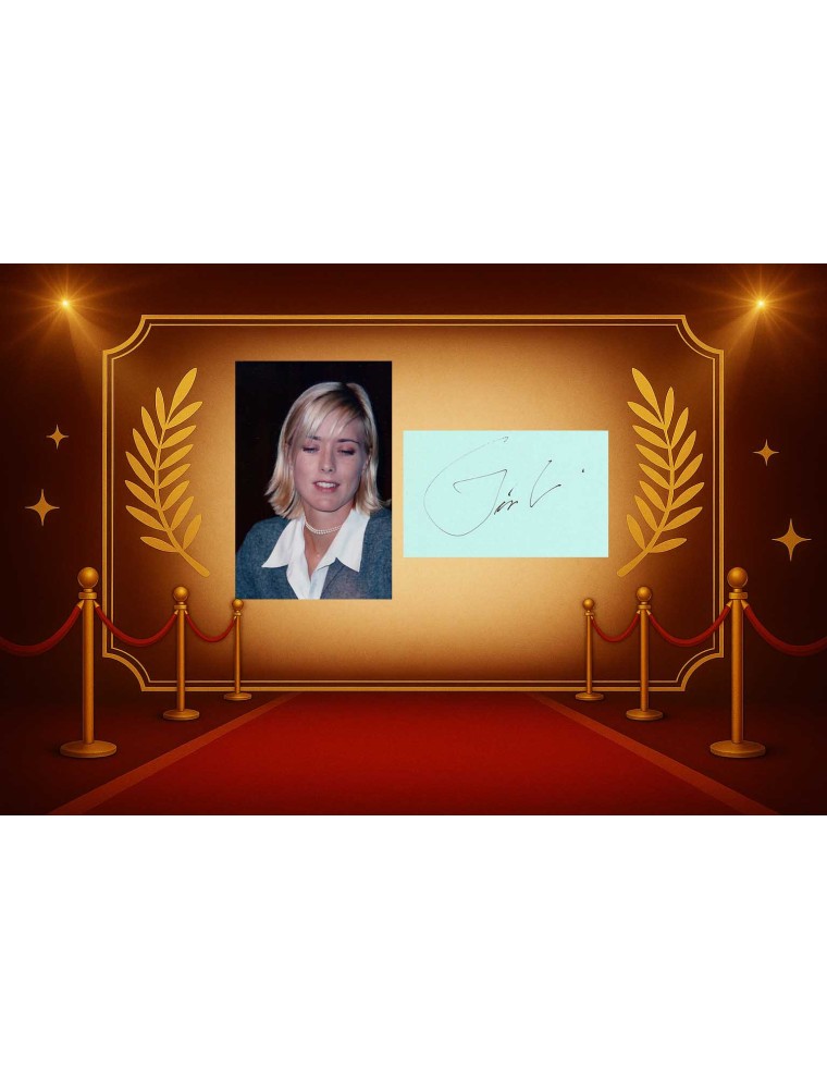 Autographe de Téa Leoni 1996 Cannes – pièce collection authentique