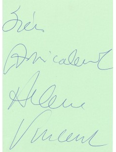 Autographe d'Hélène Vincent obtenu en 2005, à Paris, Théâtre de l’Atelier