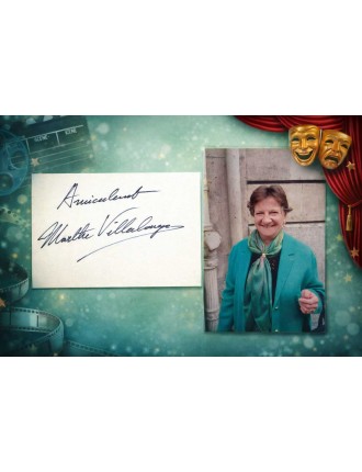 Autographe de Marthe Villalonga obtenu en 1995, à Europe 1 Paris