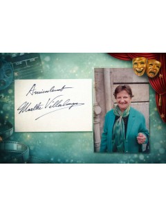 Autographe de Marthe Villalonga obtenu en 1995, à Europe 1 Paris