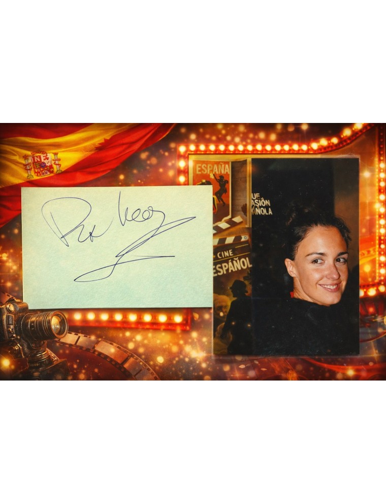 Autographe de Paz Vega obtenu en 2002 à Paris, pour le Festival du film