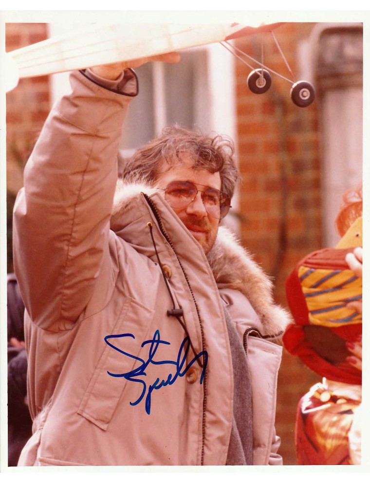 Autographe de Steven Spielberg – Photographie argentique 20 × 25 cm signée (Paris, 1995)
