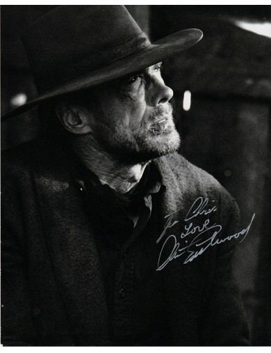 AUTOGRAPHE DE CLINT EASTWOOD SUR PHOTO FILM IMPITOYABLE