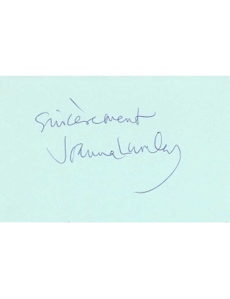 Autographe de Joanna Lumley