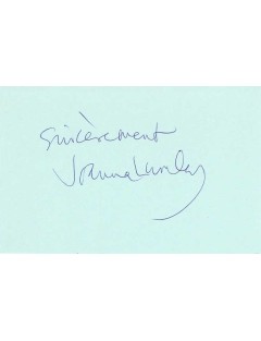 Autographe de Joanna Lumley