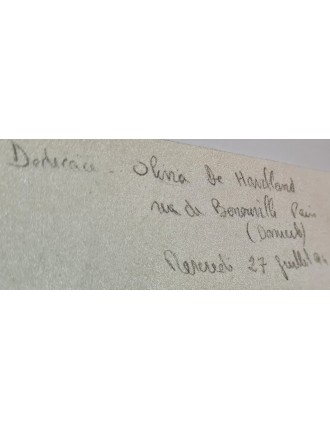 Autographe D'OLIVIA DE HAVILLAND - Affiche Autant en emporte le vent signée Olivia de Havilland Mélanie