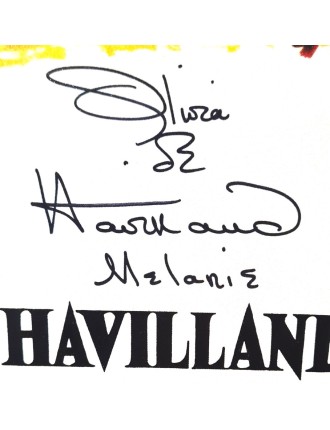 Autographe D'OLIVIA DE HAVILLAND - Affiche Autant en emporte le vent signée Olivia de Havilland Mélanie
