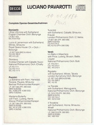 PAVAROTTI Luciano (1935-2007)