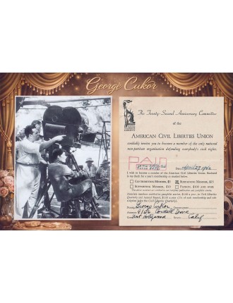 AUTOGRAPHE DE GEORGE CUKOR