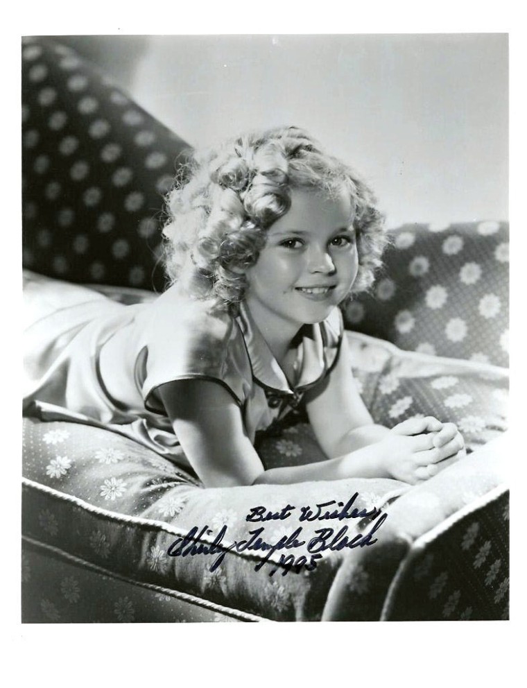 AUTOGRAPHE DE SHIRLEY TEMPLE