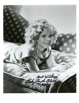 AUTOGRAPHE DE SHIRLEY TEMPLE