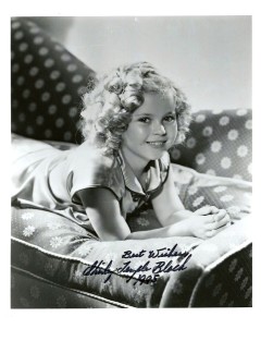 AUTOGRAPHE DE SHIRLEY TEMPLE