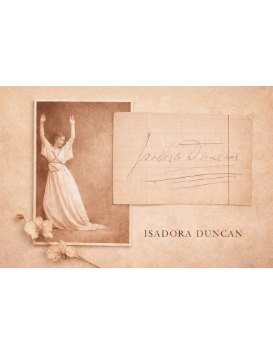 AUTOGRAPHE D'ISADORA DUNCAN