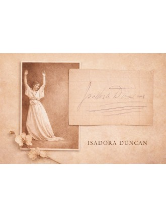 AUTOGRAPHE D'ISADORA DUNCAN