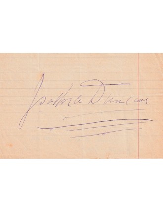 AUTOGRAPHE ISADORA DUNCAN