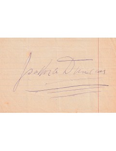 AUTOGRAPHE ISADORA DUNCAN