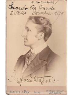 Autographe de Siegfried Wagner